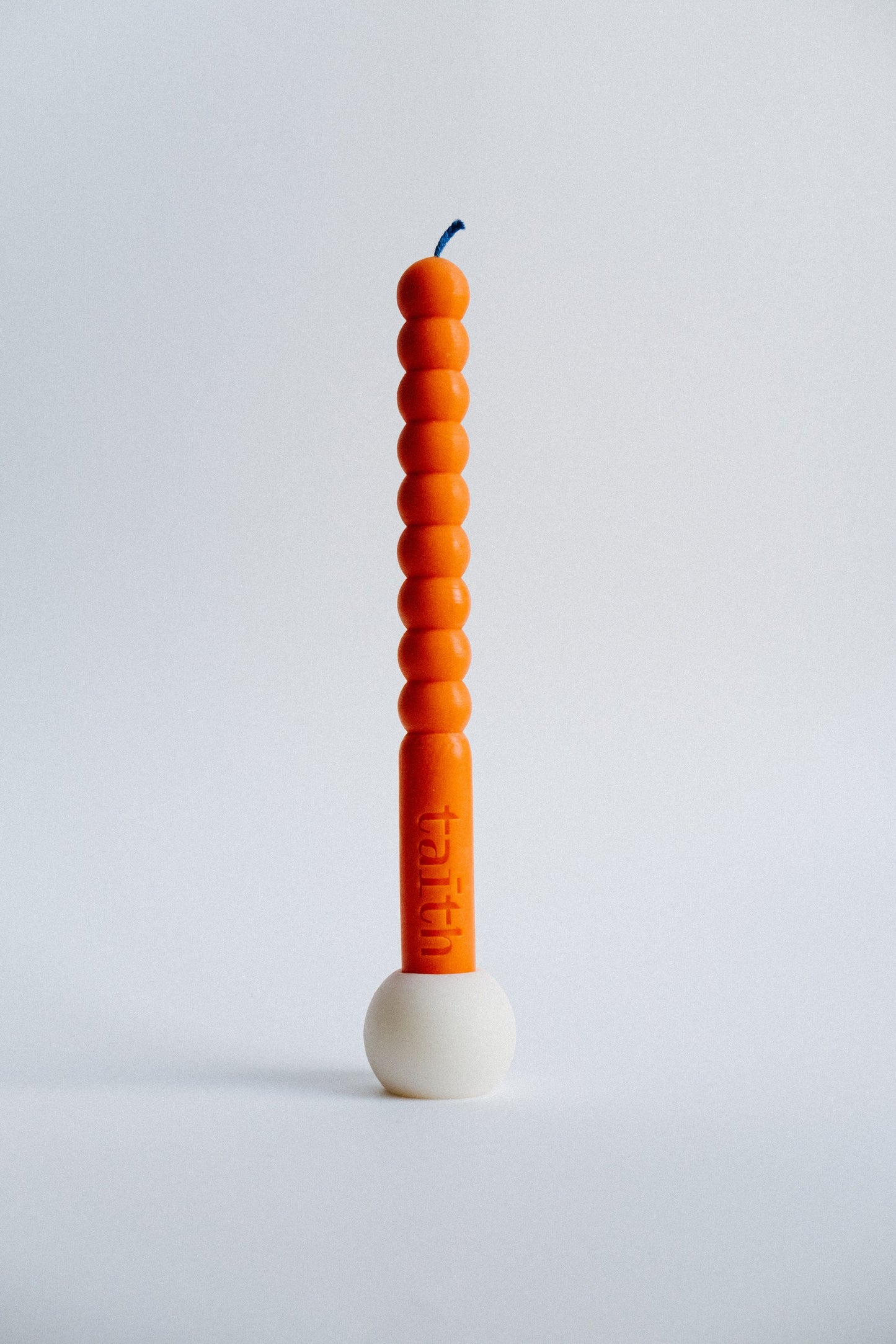 Tata Swirly Orange Table Candle