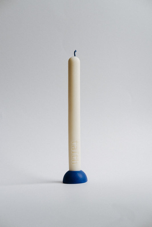 Tata Slide Ecru Table Candle