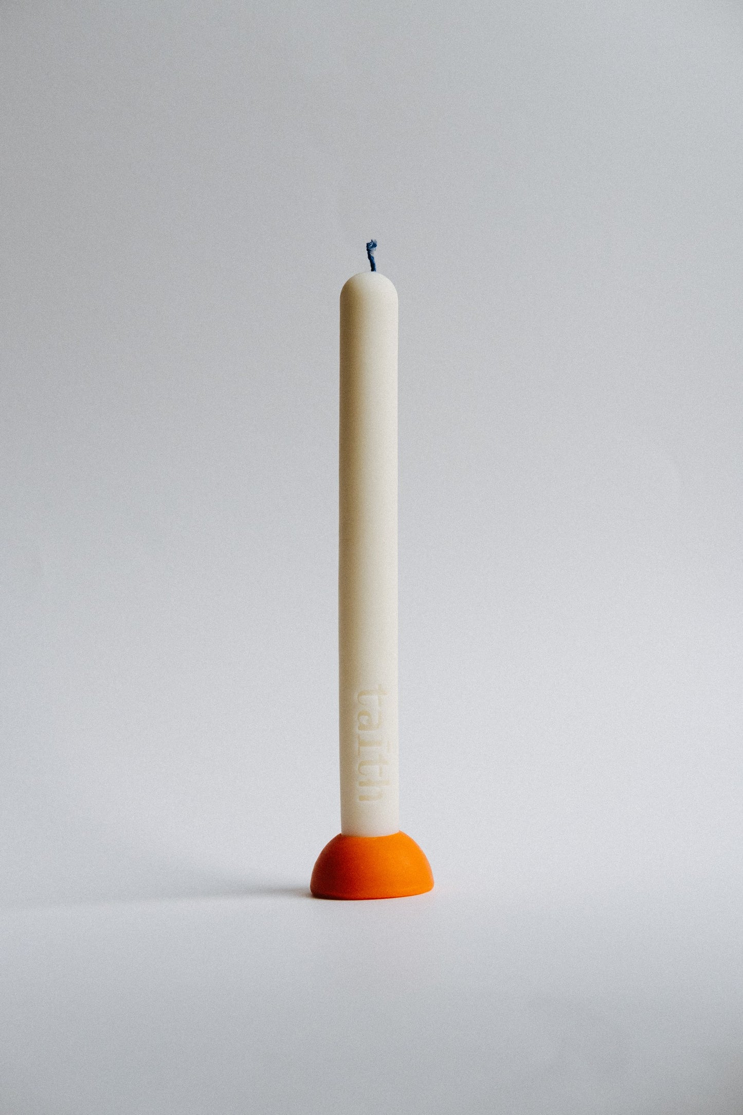 Tata Slide Ecru Table Candle