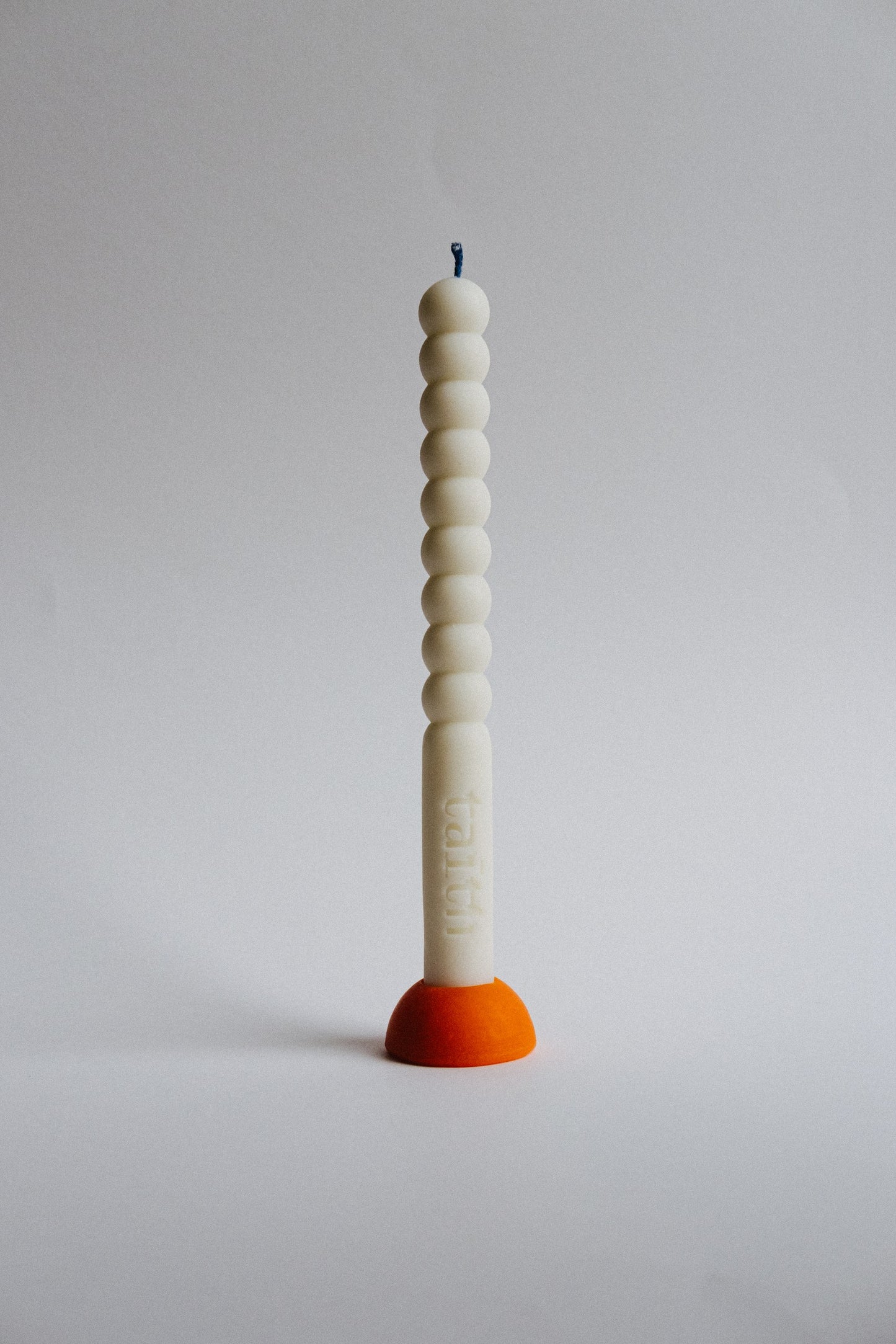 Tata Swirly Ecru Table Candle