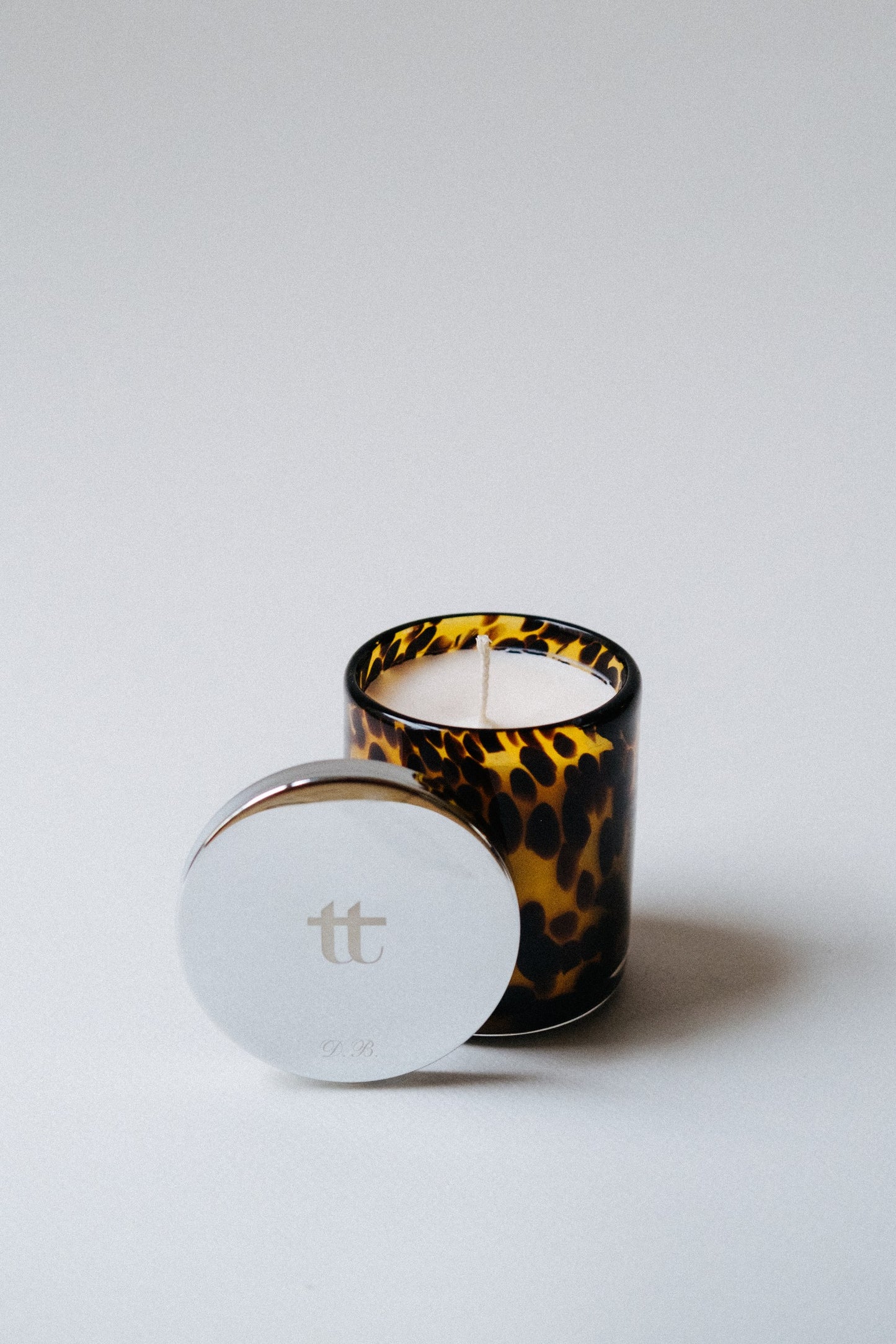 Leopard Glass Candle
