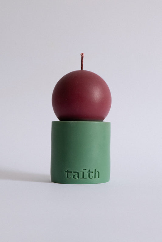 Lulu Candle green-bordo