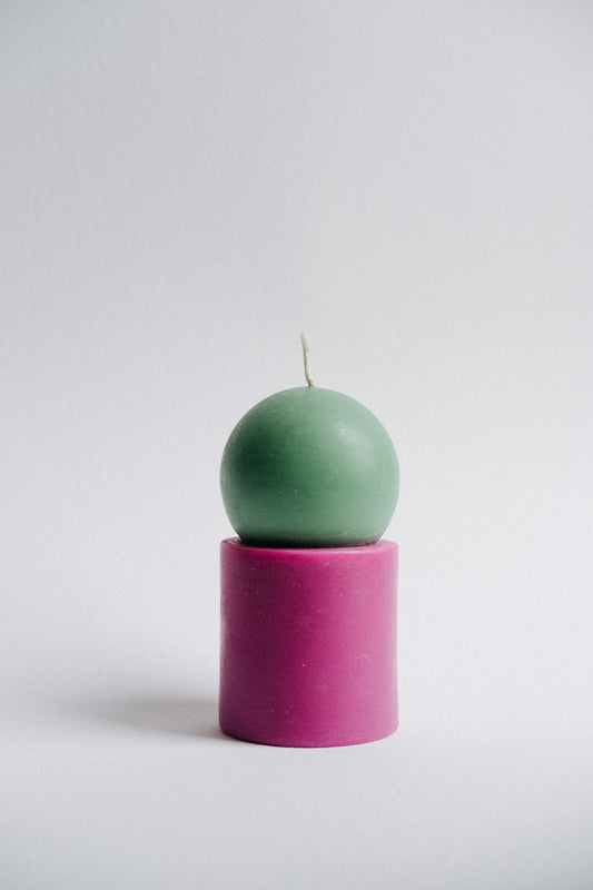 Lulu Candle dark pink-green